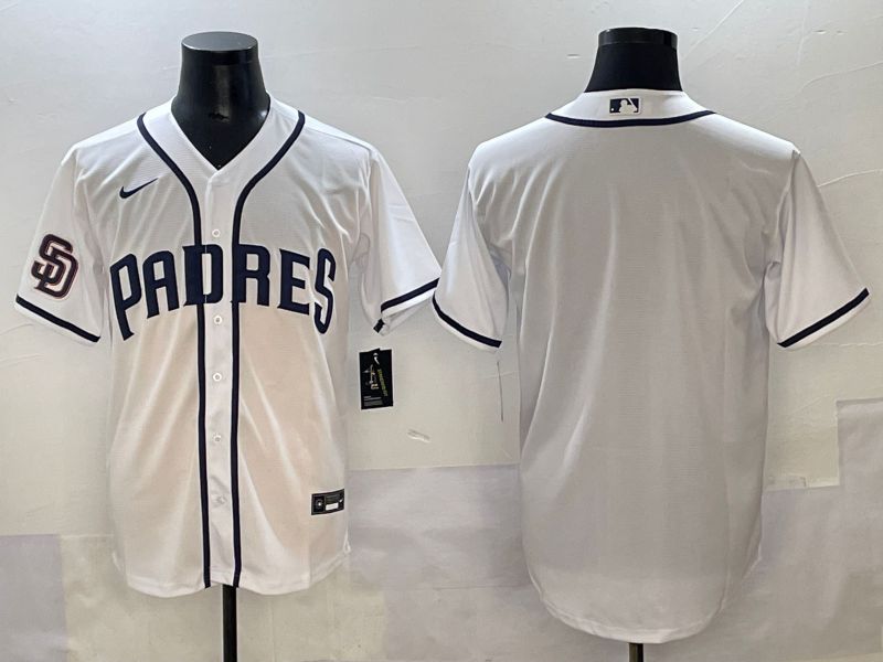 Men 2025 San Diego Padres Blank White Game Nike MLB Jersey style 8->san diego padres->MLB Jersey